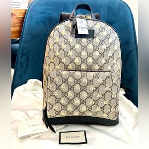 Gucci GG Supreme Gold Bees Backpack